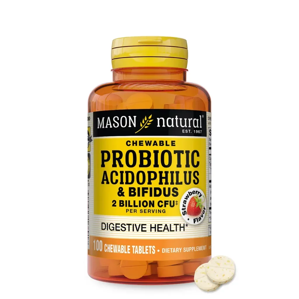 Probiótico Masticable Acidophilus & Bifidus – 2 mil millones de UFC foto 1