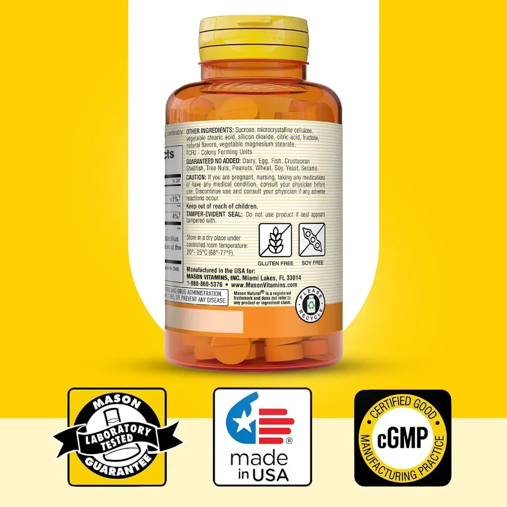 Probiótico Masticable Acidophilus & Bifidus – 2 mil millones de UFC foto 5