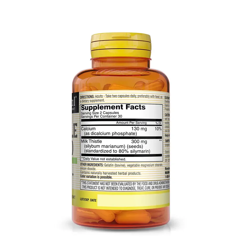 Milk Thistle (silymarin) Capsules foto 2