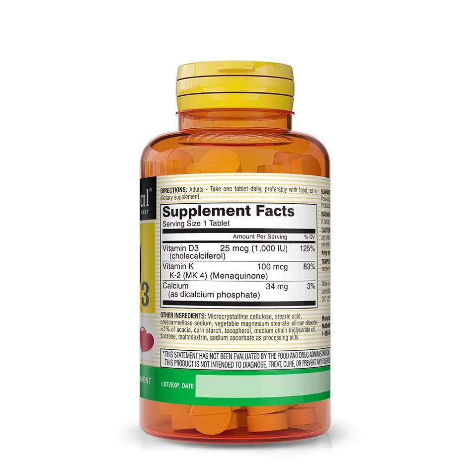 Vitamin K2 100mcg plus D3 tab 100mcg/1000 IU foto 2