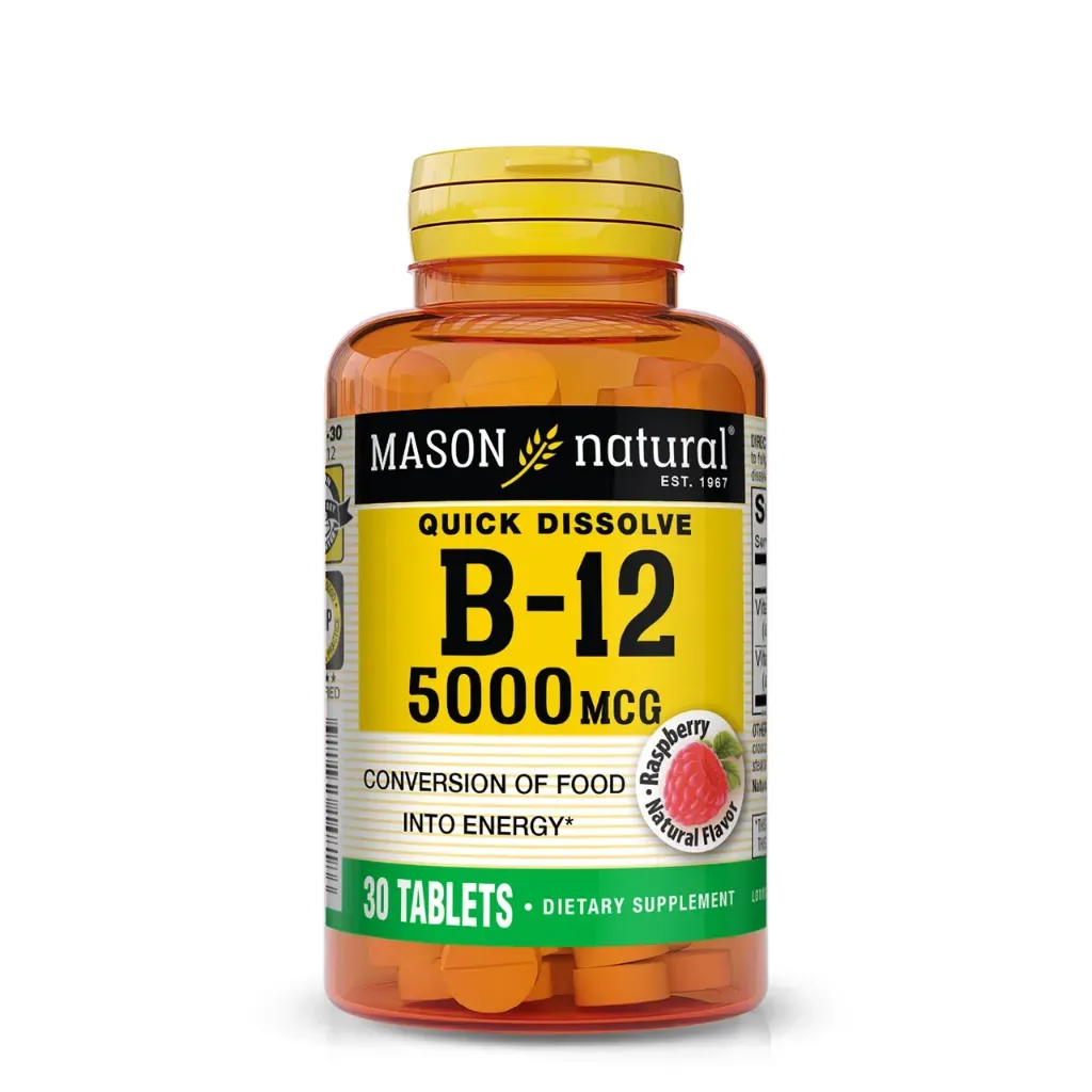 Vitamina B12 5,000 mcg - Se disuelve debajo de la lengua (sabor frambuesa) foto 1
