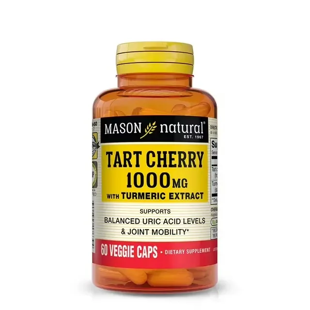 Tart Cherry 1000mg Extract with Standardized Turmeric, Veggie Capsules
