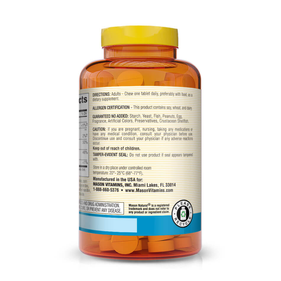 Calcio 600mg+D3 400UI (10mcg)  Masticables (sabor café-moca)