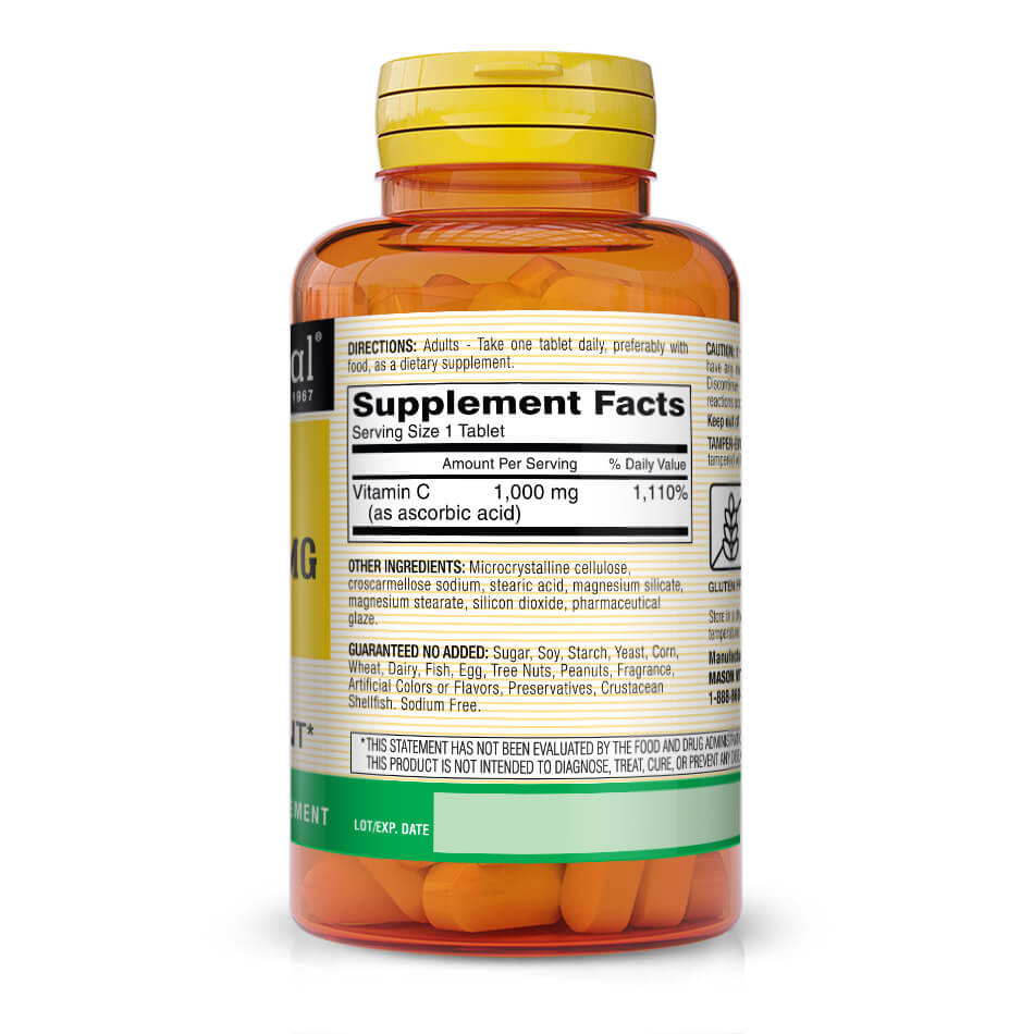 Vitamina C 1000mg **Ácido Ascórbico Puro