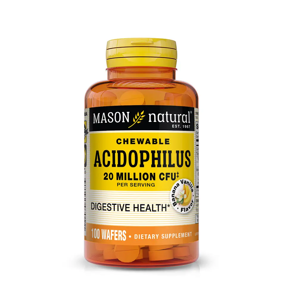 [701-100A] Acidophilus 20 Million CFU Chewable Wafers (Vanilla-Banana Flavor)
