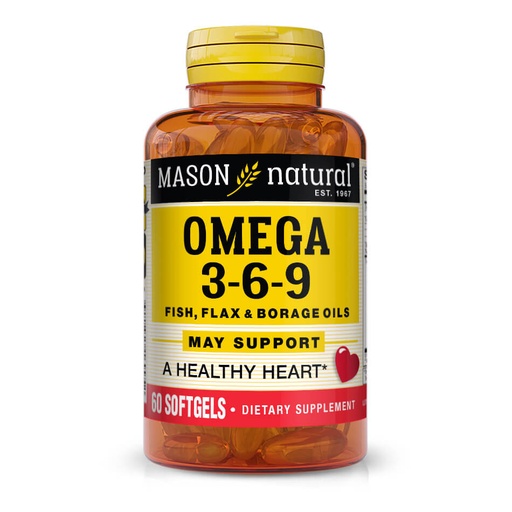 [1699-60] Omega 3-6-9 1200mg - Aceite de Pescado, Lino y Borraja